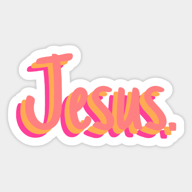 jesus. Sticker by mansinone3